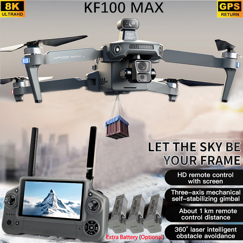Rc Helicopter Electric - KF100 MAX Drone GPS Kamera 4K